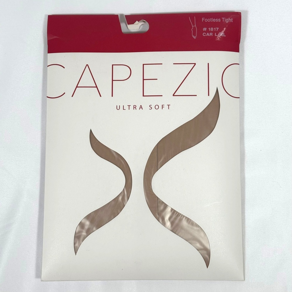 Capezio Footless Tights Women L/XL Caramel Ultra Soft Matte Dance 1817